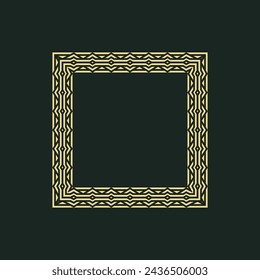 modern ornamental square frame border decorative pattern