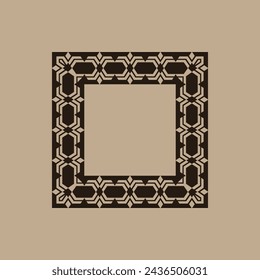 modern ornamental square frame border decorative pattern