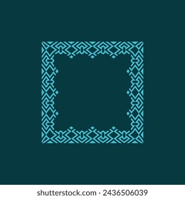 modern ornamental square frame border decorative pattern
