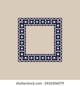 moderno patrón decorativo de borde de marco cuadrado ornamental