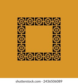 modern ornamental square frame border decorative pattern