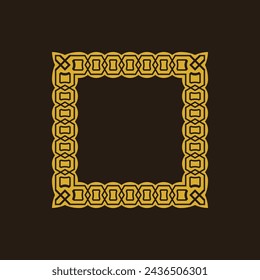 modern ornamental square frame border decorative pattern
