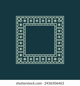 modern ornamental square frame border decorative pattern