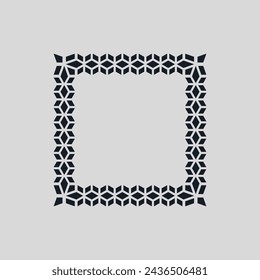 modern ornamental square frame border decorative pattern