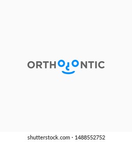 modern orthodontic logo design inspiration . orthodontic logo template . logotype