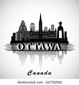 Modern Ottawa City Skyline Design. Canada