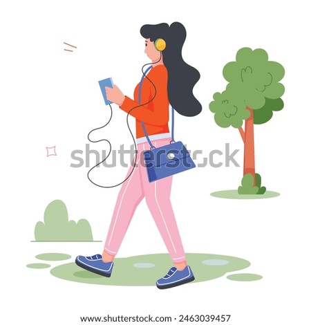 Modern Outdoor Adventures Flat Illustrations  
