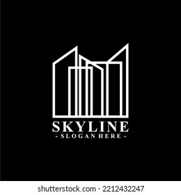 Modern Outline City Skyline Logo