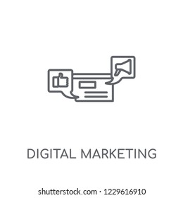 Modern outline Digital marketing logo concept on white background from Marketing collection. Suitable for use on web apps, mobile apps and print media.
