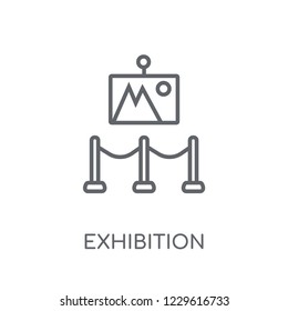 Modern outline Exhibition logo concept on white background from Museum collection. Suitable for use on web apps, mobile apps and print media.