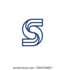 modern outline letter S droplet swap logo