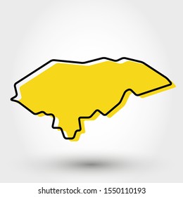 modern outline map of Honduras