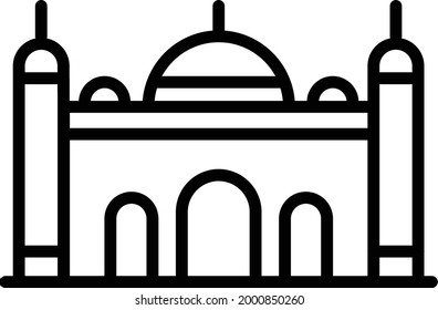 ein moderner Umriss der Moschee-Symbol
