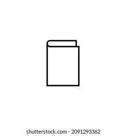 Modern outline signs suitable for internet pages, applications, stores etc. Editable strokes. Line icon of notebook or diary with blank cover isolated on white background 