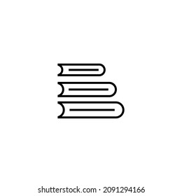 Modern outline signs suitable for internet pages, applications, stores etc. Editable strokes. Line icon of bunch of books isolated on white background 
