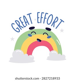 A modern outline sticker appreciating dedication, effort, determination,