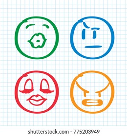 Modern outline style emoji icons collection. Premium quality symbols and sign web logo collection. Pack modern infographic logo and pictogram. Simple emoticons pictograms.