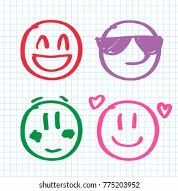 Modern outline style emoji icons collection. Premium quality symbols and sign web logo collection. Pack modern infographic logo and pictogram. Simple emoticons pictograms.