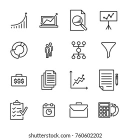 Modern outline style freelance icons collection. Premium quality symbols and sign web logo collection. Pack modern infographic logo and pictogram. Simple business pictograms.