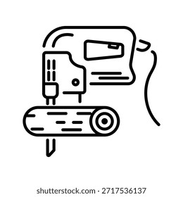 Icono de estilo de contorno moderno de taladro eléctrico