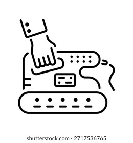 Icono de estilo de contorno moderno de lijadora