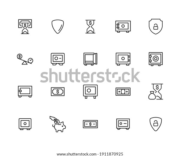 Modern outline style insurance icons
collection. Premium quality symbols and sign web logo collection.
Pack modern infographic logo and pictogram. Simple insurance
pictograms on a white
background.