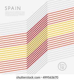 Modern Outlined Flag Poster Template : Vector Illustration