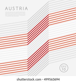 Modern Outlined Flag Poster Template : Vector Illustration