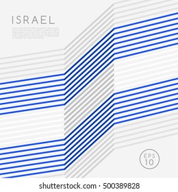 Modern Outlined Flag Poster Template : Vector Illustration