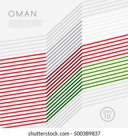 Modern Outlined Flag Poster Template : Vector Illustration