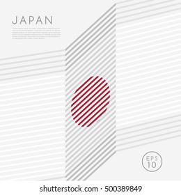 Modern Outlined Flag Poster Template : Vector Illustration
