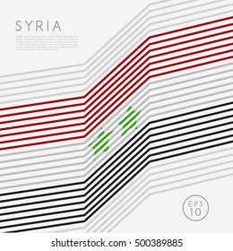 Modern Outlined Flag Poster Template : Vector Illustration