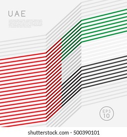 Modern Outlined Flag Poster Template : Vector Illustration