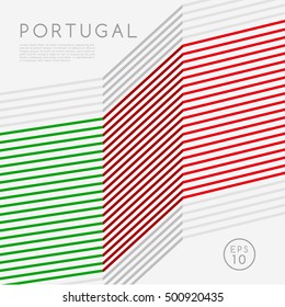 Modern Outlined Flag Poster Template : Vector Illustration