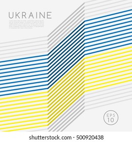 Modern Outlined Flag Poster Template : Vector Illustration