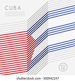 Modern Outlined Flag Poster Template : Vector Illustration