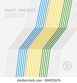 Modern Outlined Flag Poster Template : Vector Illustration