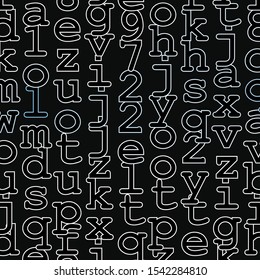 Modern outlines letters, great design for any purposes. Latin alphabet letters. Vector poster. Modern graphic design. Lettering typography. Vector banner. Outlines letters. Creative alphabet