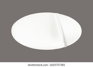 Moderna luz de techo ovalada con un diseño elegante y minimalista. La forma ovalada y las líneas limpias hacen de esta luz de techo una adición elegante a cualquier habitación. Lámpara de techo ovalada. Vector de elemento de pegatina.