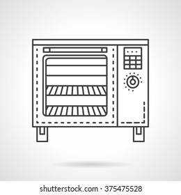 Modern oven for bakery. Equipment for domestic or commercial kitchen. Vector icon flat thin line style. Element for web design, business, mobile app. 