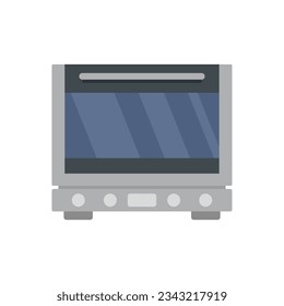 Vector plano del icono del horno moderno. Cocina de convección eléctrica. Horno de ventilación de gas aislado