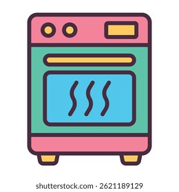 Ícone de forno moderno para cozinha e aparelhos de cozinha