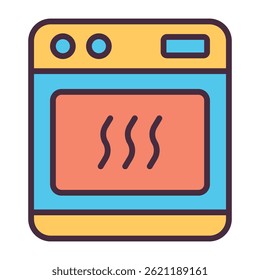 Ícone de forno moderno para cozinha e aparelhos de cozinha