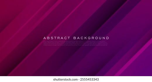 Modern overlap 3D abstract background. Gradient red to purple color. Stripes futuristic background. Eps10 vector