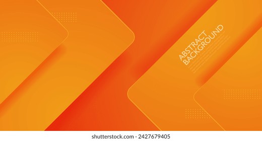Modern overlap design square geometric vector background. Orange color with space for text background. Eps10 vector