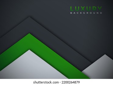 Modern Overlap Dimension Green Line Bar Background with Copy Space for Text or Message