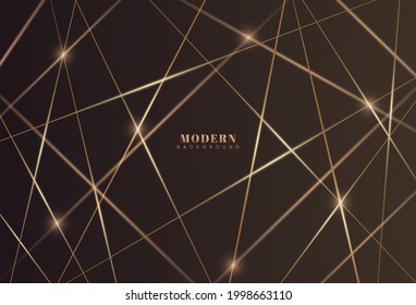 Modern overlap gold light lines abstract vector background. Simple stripes lines design concept. Minimal style graphic. Suit for cover, poster, banner, wallpaper, texture. Vector illustration