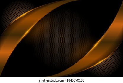Fondo de capa superpuesta moderno con combinación de colores dorados brillantes.