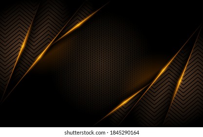 Modern overlap layer background with shinning golden yellow color combination.