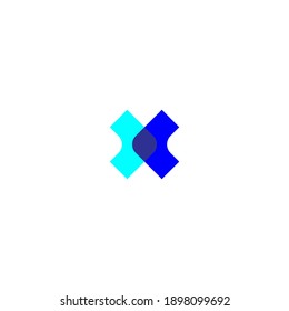 modern overlapping abstract letter X vector logo design